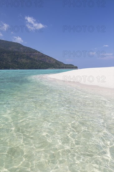 Turquoise water and white beach at Ko Lipe Island
