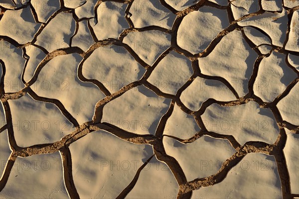 Broken surface of a dry claypan