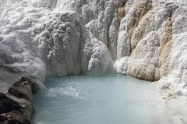 White mineral deposits