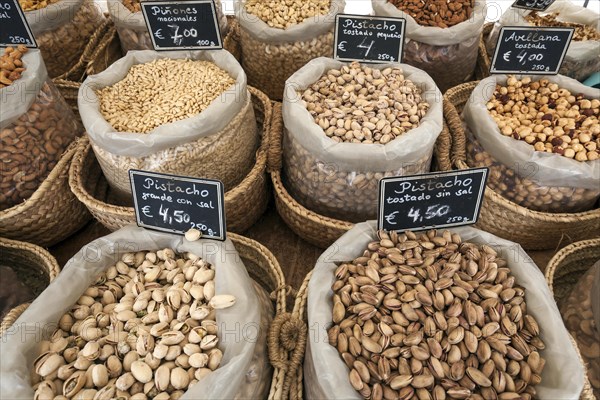 Various nuts for eating