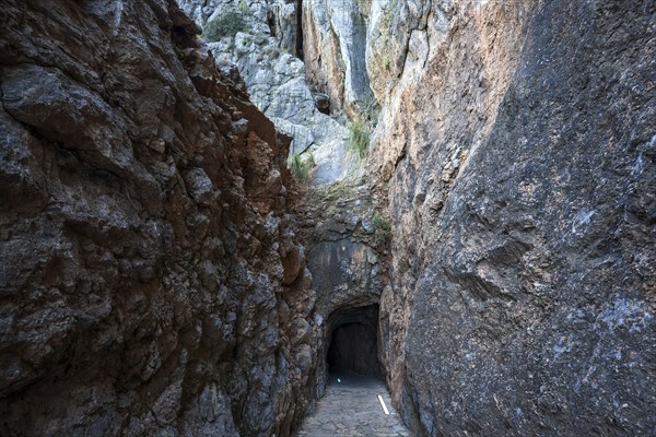 Pedestrian tunnel from Sa Calobra to the Torrent de Pareis gorge