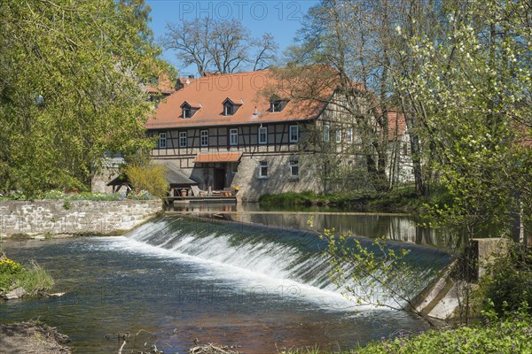 Watermill and weir