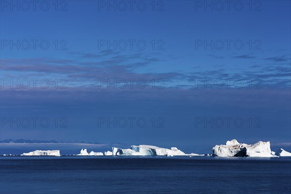 Icebergs in the Arctic Sea