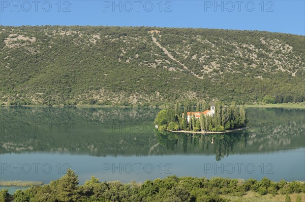 Visovac Monastery on the small island of Visovac