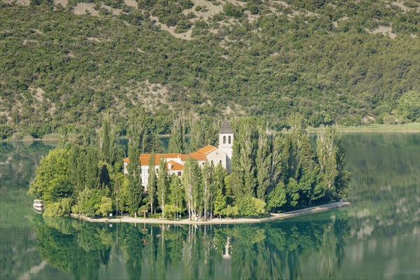 Visovac Monastery on the small island of Visovac