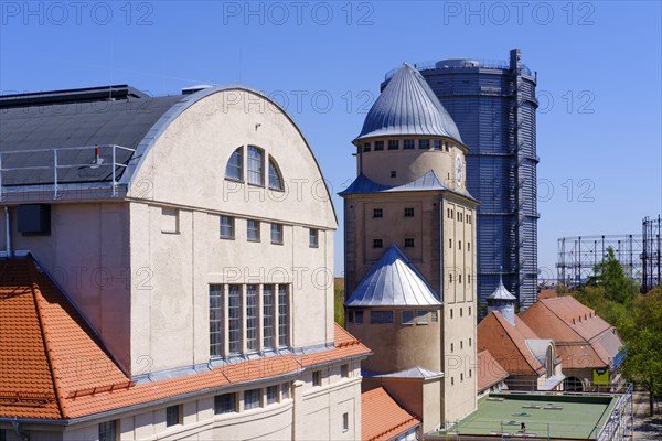 Former kiln house and gas tank