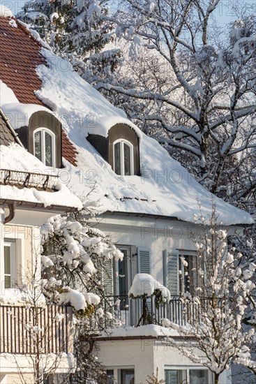 House roof with snow