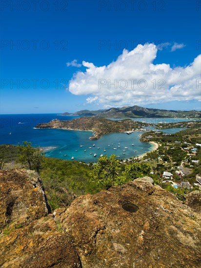 View from Shirley Heights to English Harbour and Windward Bay