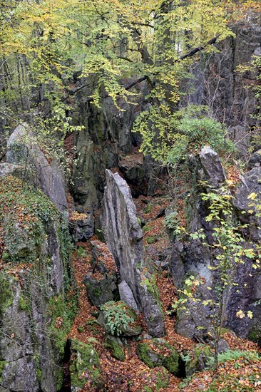 View over the rugged rocky landscape