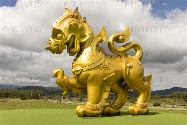 Golden Singha Statue in Singha Park