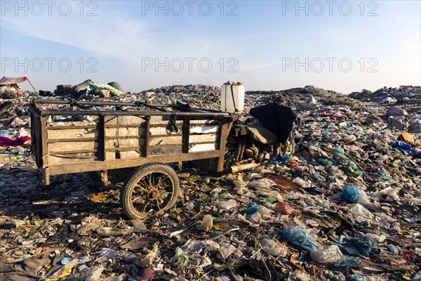 Garbage dump with plastic garbage