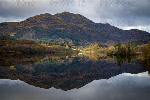 Reflection in Loch Katrine with Highlands