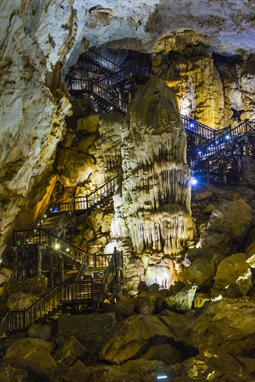 Illuminated cave