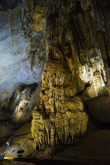 Illuminated cave
