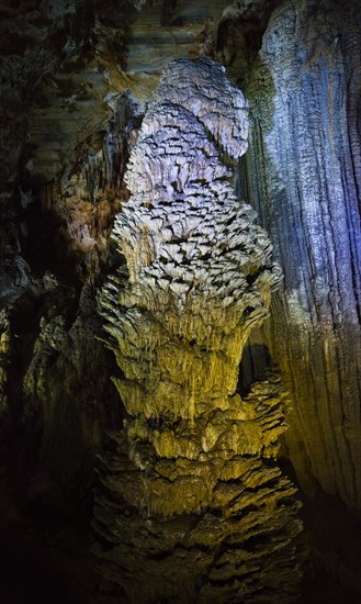 Illuminated cave