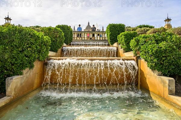 Water features in front of the Palau Nacional de Montjuic