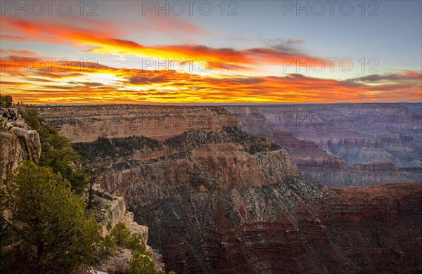 Gorge of the Grand Canyon at sunset