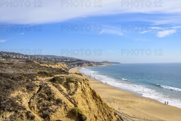 View of the sandy beach from Vista Point