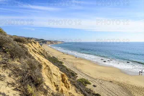 View of the sandy beach from Vista Point