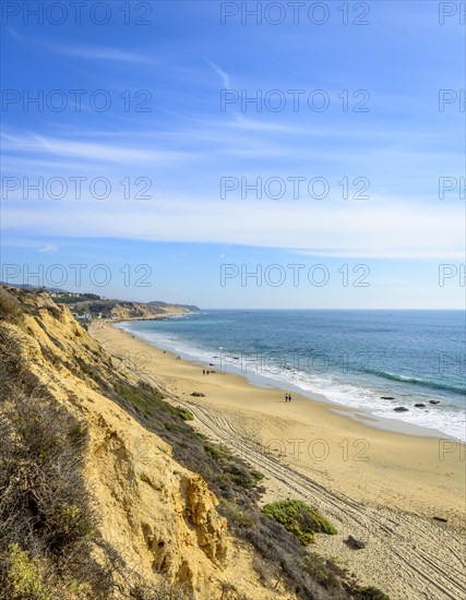 View of the sandy beach from Vista Point