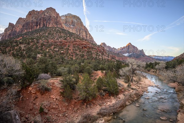 River Virgin River flows through Zion Canyon