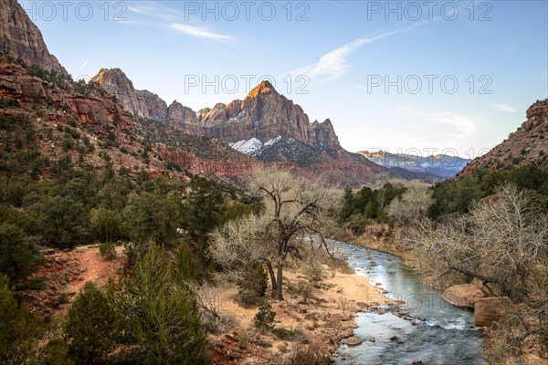 River Virgin River flows through Zion Canyon