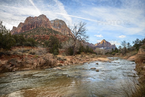 River Virgin River flows through Zion Canyon