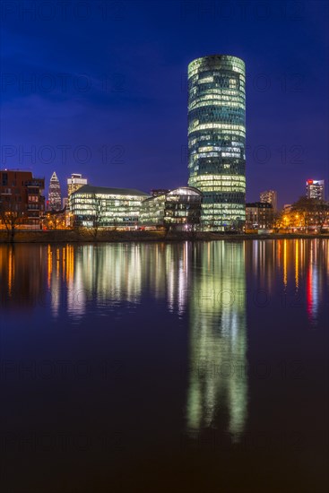 Skyline of Frankfurt with Westhafen Tower