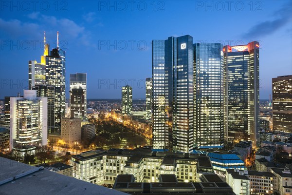 Frankfurt skyline and financial center