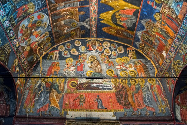 Vault with colourful frescoes