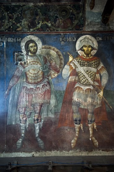 Old fresco in the church Kisha e Shen Kollit