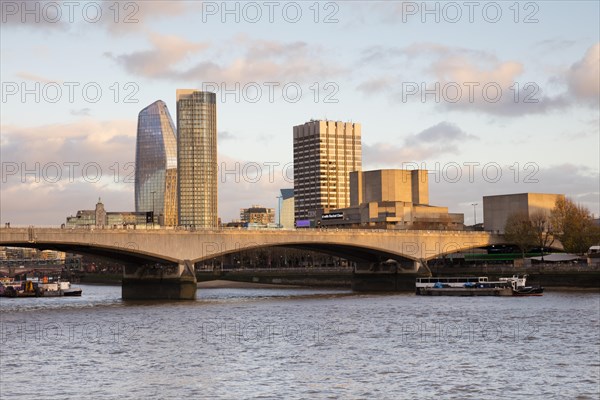 Skyline with Waterloo Bridge on the Thames