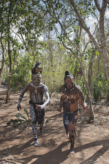 Mayas in war paint
