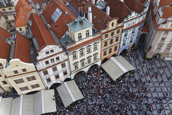 View from the Town Hall tower on colorful houses