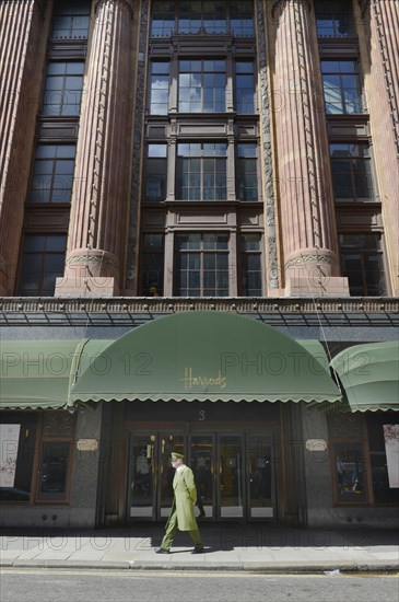 Porter in front of department store Harrods