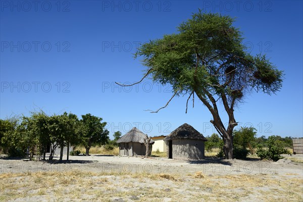 Simple thatched huts