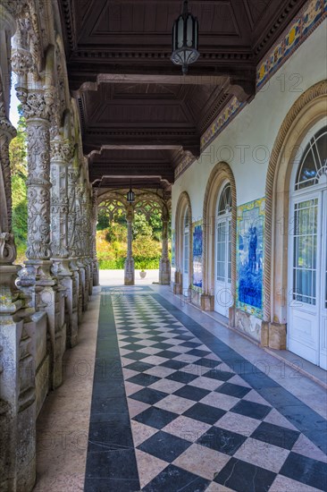 Carved marble columns