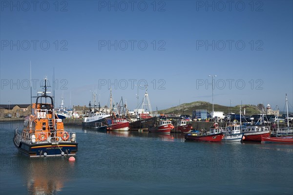 Boats in the harbour of Howth on the peninsula Howth Head