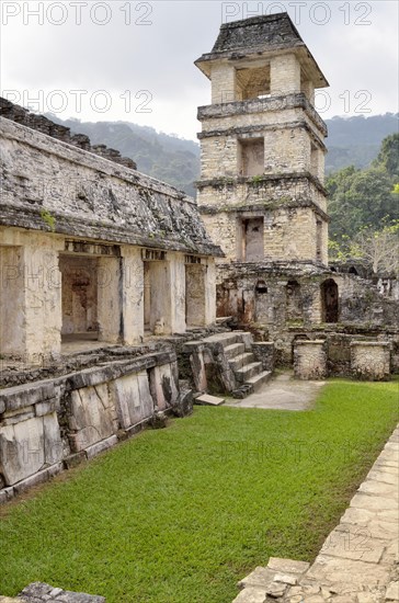 Patio de los Guerreros with tower