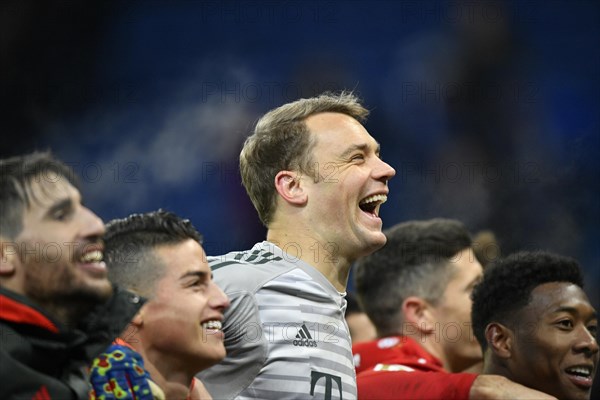 FCB players celebrating