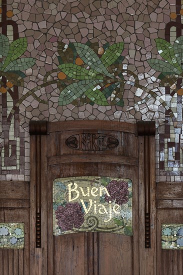 Floral wall mosaic