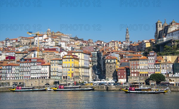 Historic old town Ribeira with church tower of the church Igreja dos Clerigos