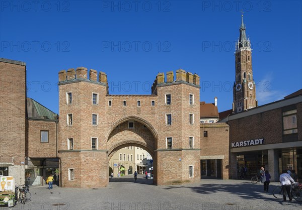 Landtor gate and church tower of the St. Martin's Church