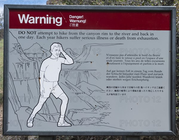 Warning Sign for hikers