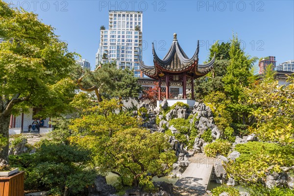 Traditional Chinese Pagoda in Dr. Sun Yat-Sen Classical Chinese Garden