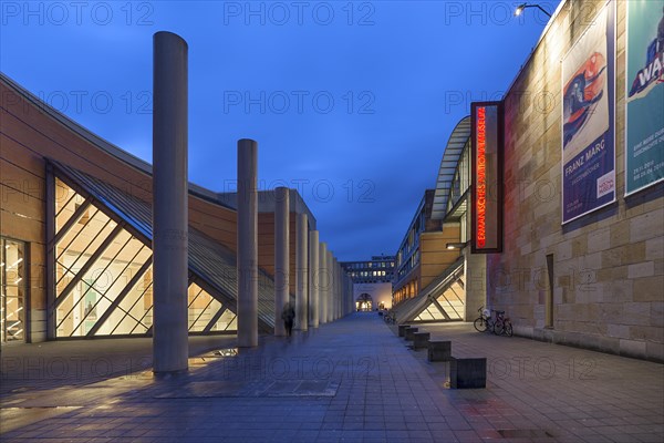 Germanic National Museum and Human Rights Road at dusk