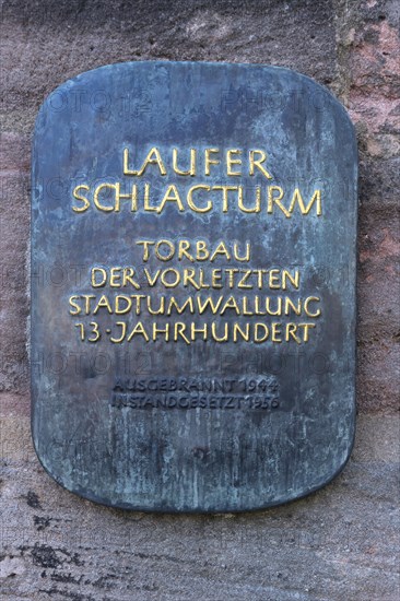 Information board at Laufer Schlagturm
