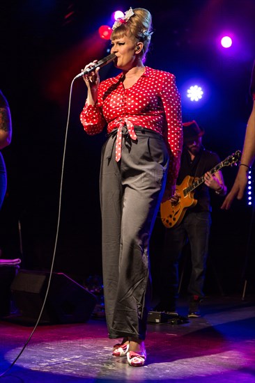 The Swiss singer and songwriter and winner of the Swiss singing casting show The Voice of Switzerland 2013 Nicole Bernegger live in the Schuur Lucerne