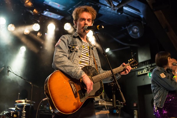 The Swedish indie pop band I'm from Barcelona with singer and frontman Emanuel Lundgren live in the Schuur Lucerne
