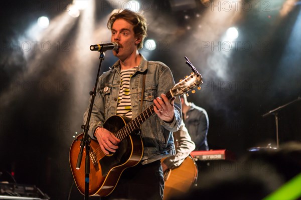 The Swedish indie pop band I'm from Barcelona with singer and frontman Emanuel Lundgren live in the Schuur Lucerne
